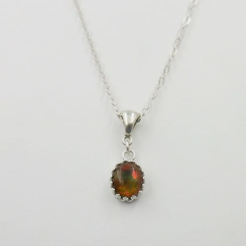 DKC-1098 Necklace S/S & Ethiopian Opal $180 at Hunter Wolff Gallery